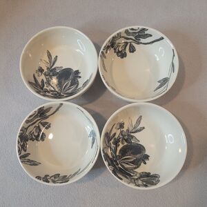 Creative Co-Op Set Of 4  Decorative Ceramic Mini Desert Bowls